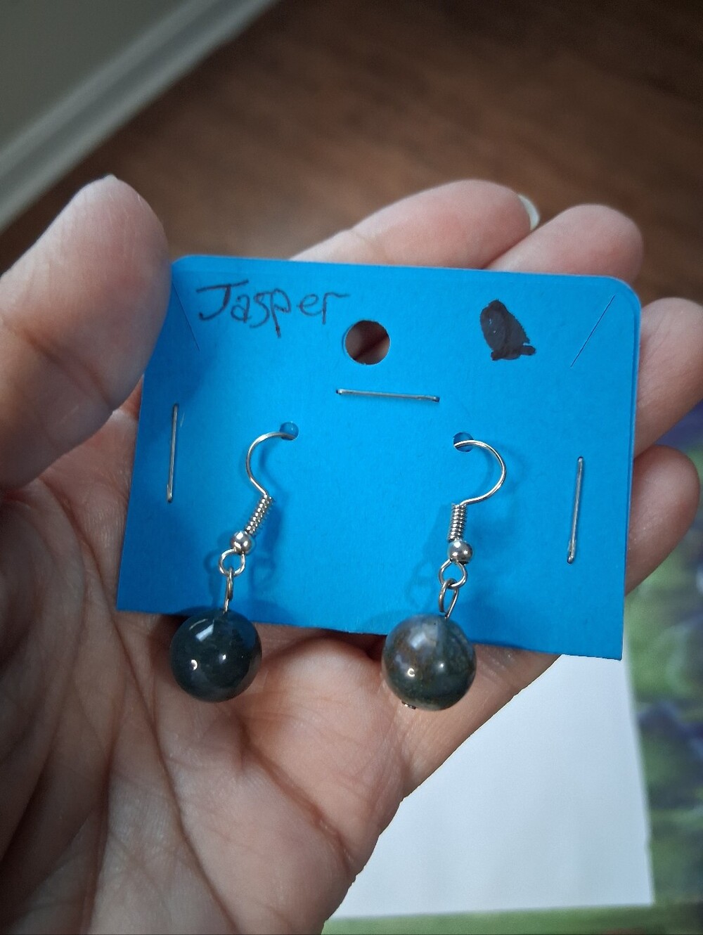 Green Jasper Earrings